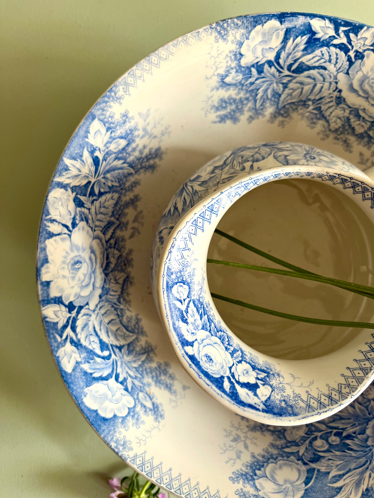 Ensemble de toilette Sarreguemines modèle « Jardinière »  Décoration Patine