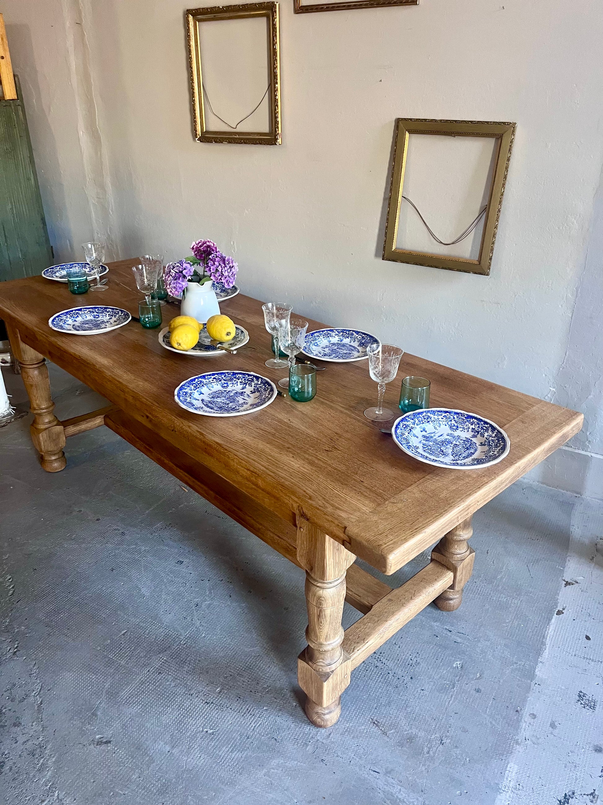 Table de ferme ancienne en bois massif  Meubles Patine