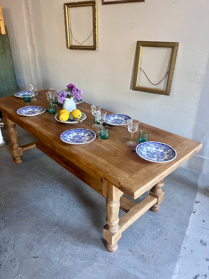 Table de ferme ancienne en bois massif  Meubles Patine