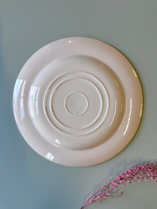 Assiette plate en terre de fer England décor paysage