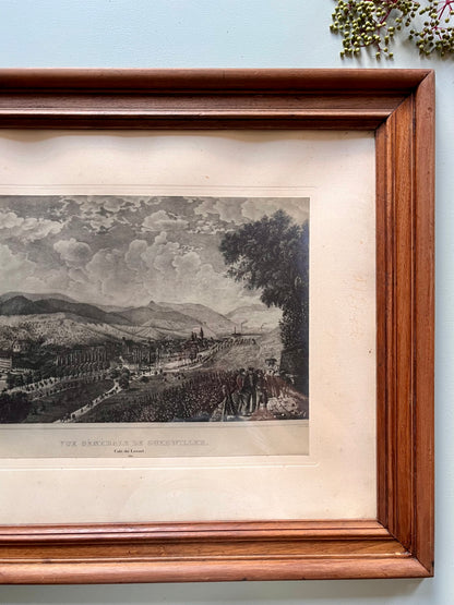 Gravure sous carde « vue générale de Guebwiller »   Patine