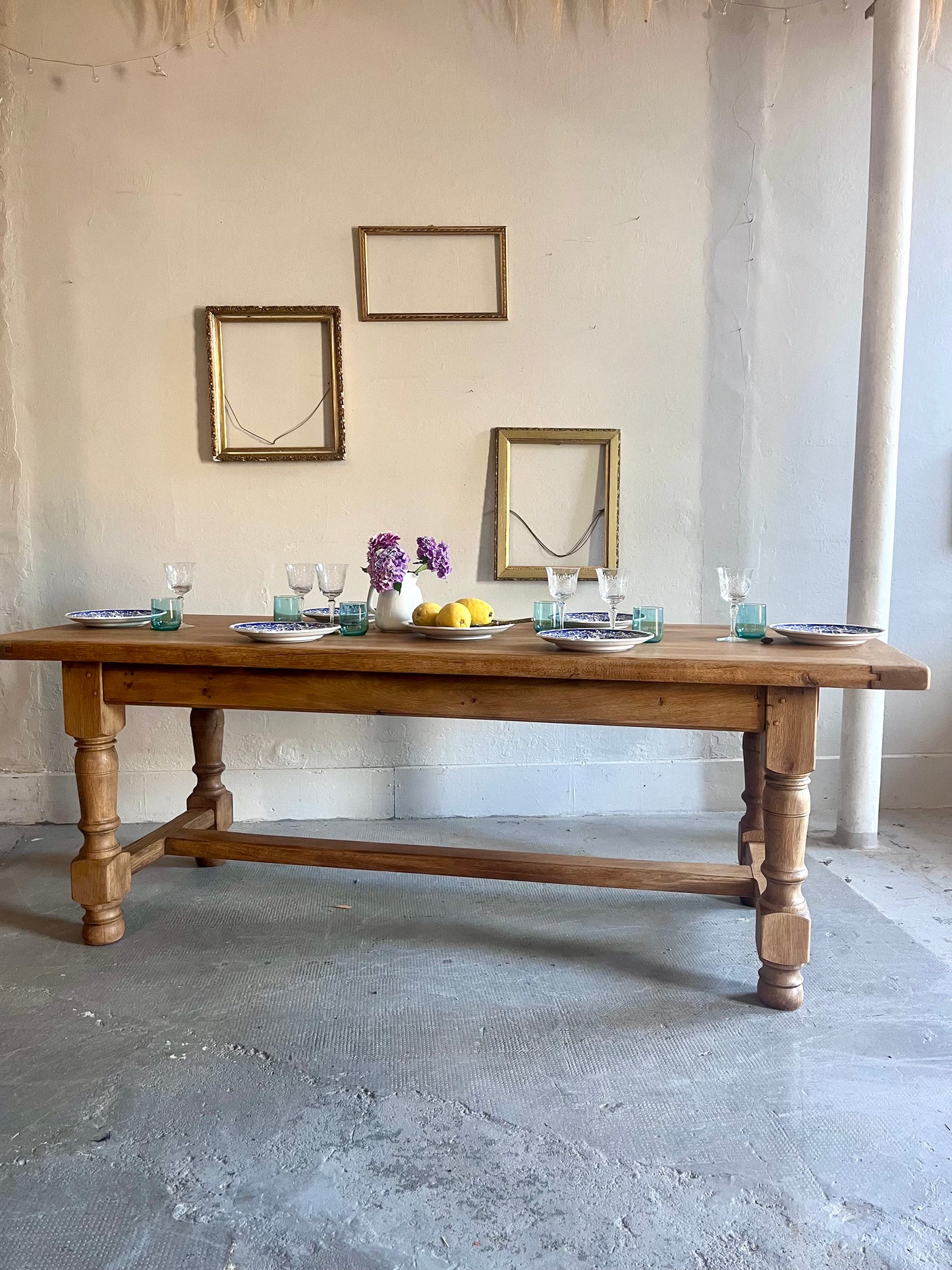 Table de ferme ancienne en bois massif  Meubles Patine