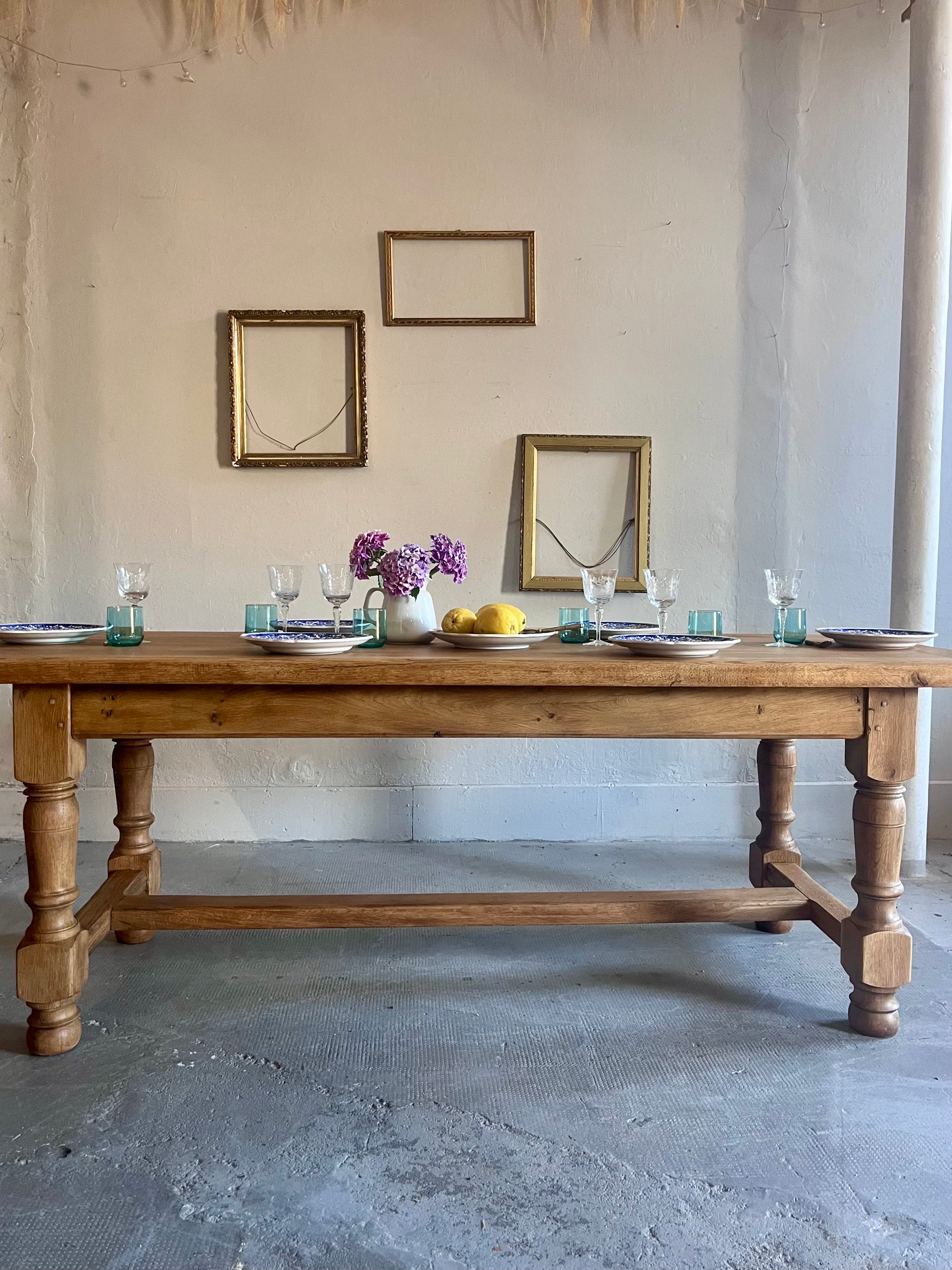 Table de ferme ancienne en bois massif  Meubles Patine
