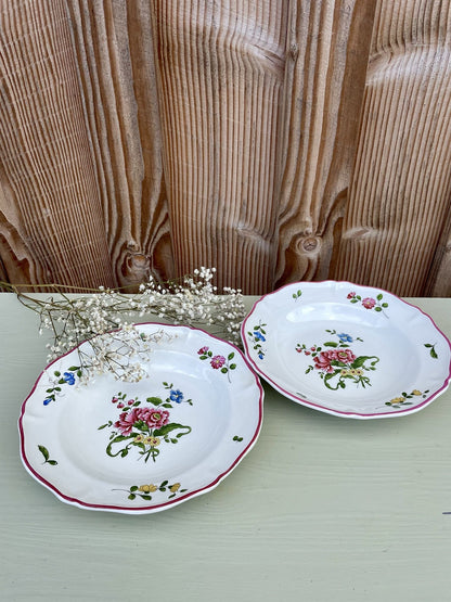 Assiettes creuses Vieux Saint-Amand - lot de 2