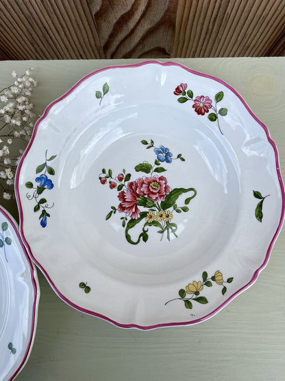 Assiettes creuses Vieux Saint-Amand - lot de 2
