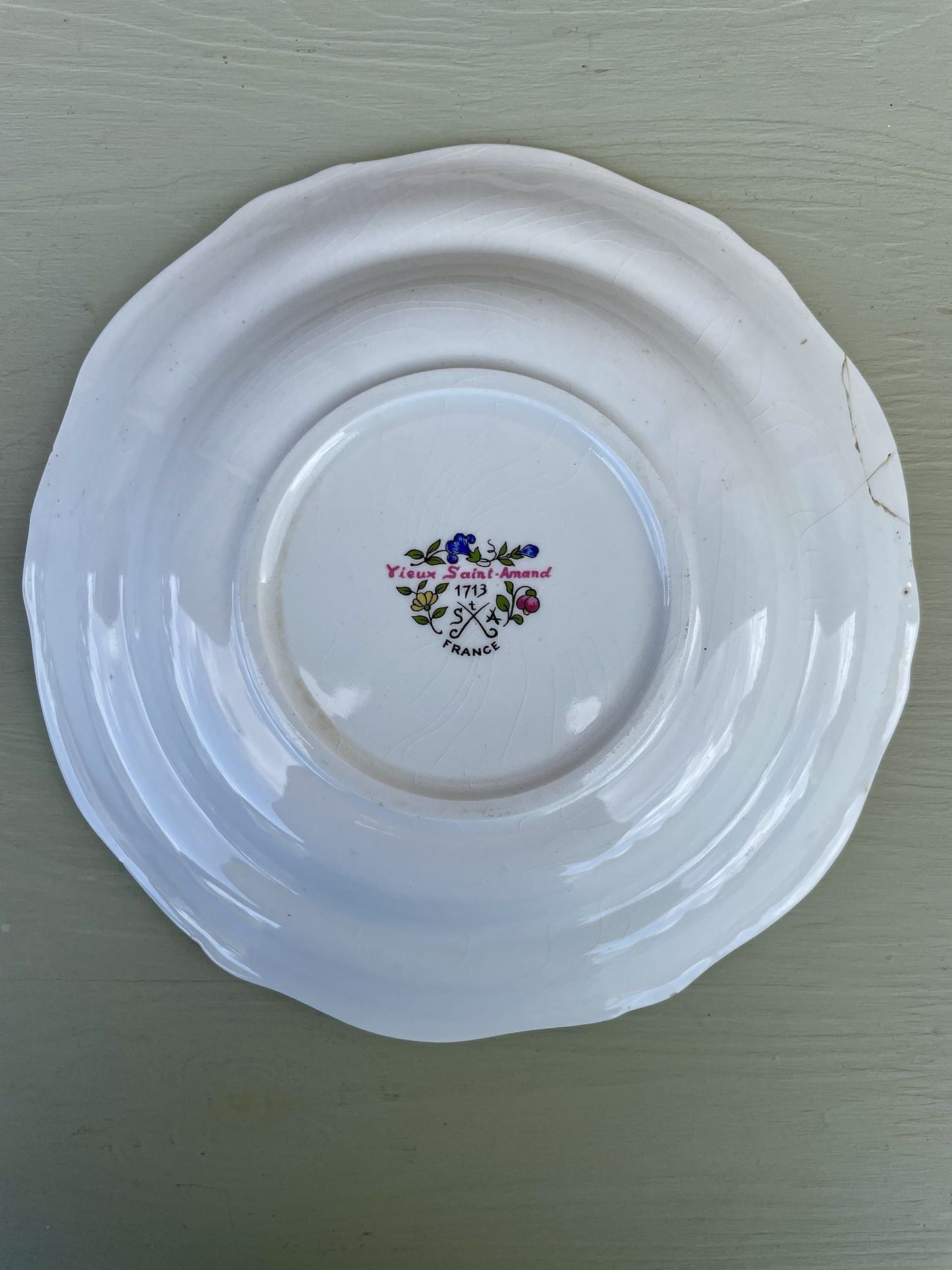 Assiettes creuses Vieux Saint-Amand - lot de 2