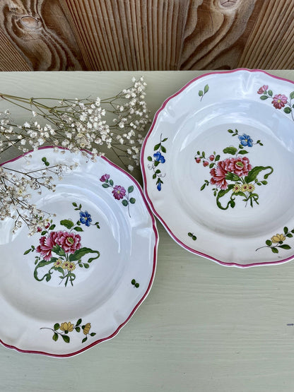 Assiettes creuses Vieux Saint-Amand - lot de 2