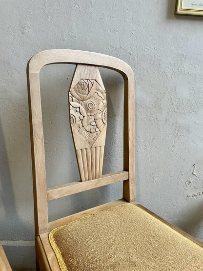 Paire de chaises Art Déco restaurées