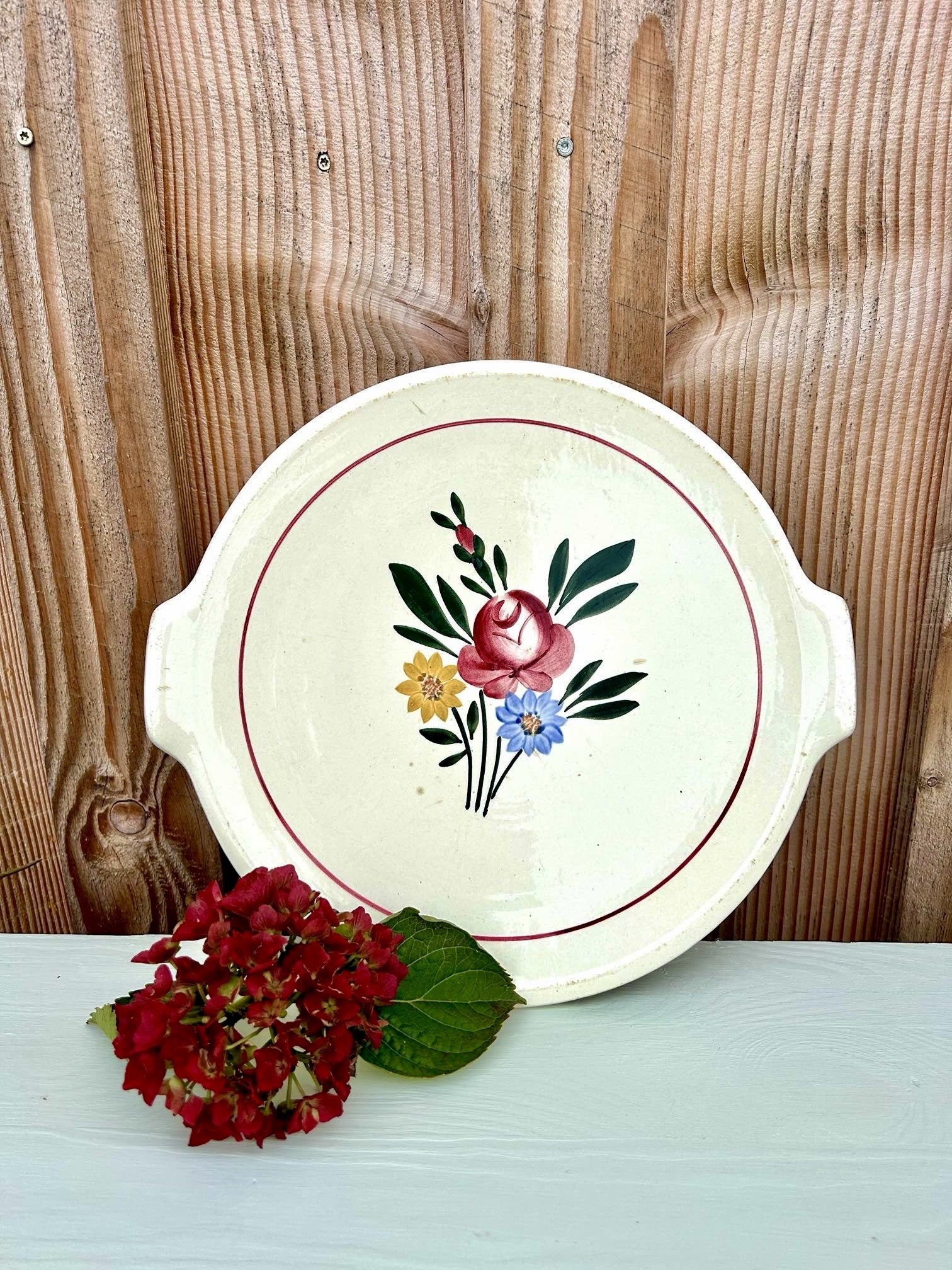 Plat à tarte Sarreguemines – Modèle Châtenois  Vaisselle Patine