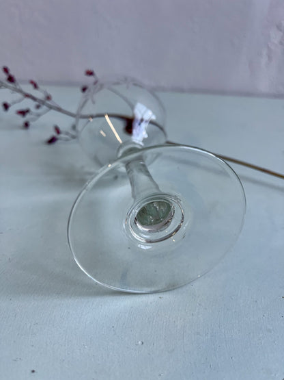 Lot de 5 verres à vin en cristal