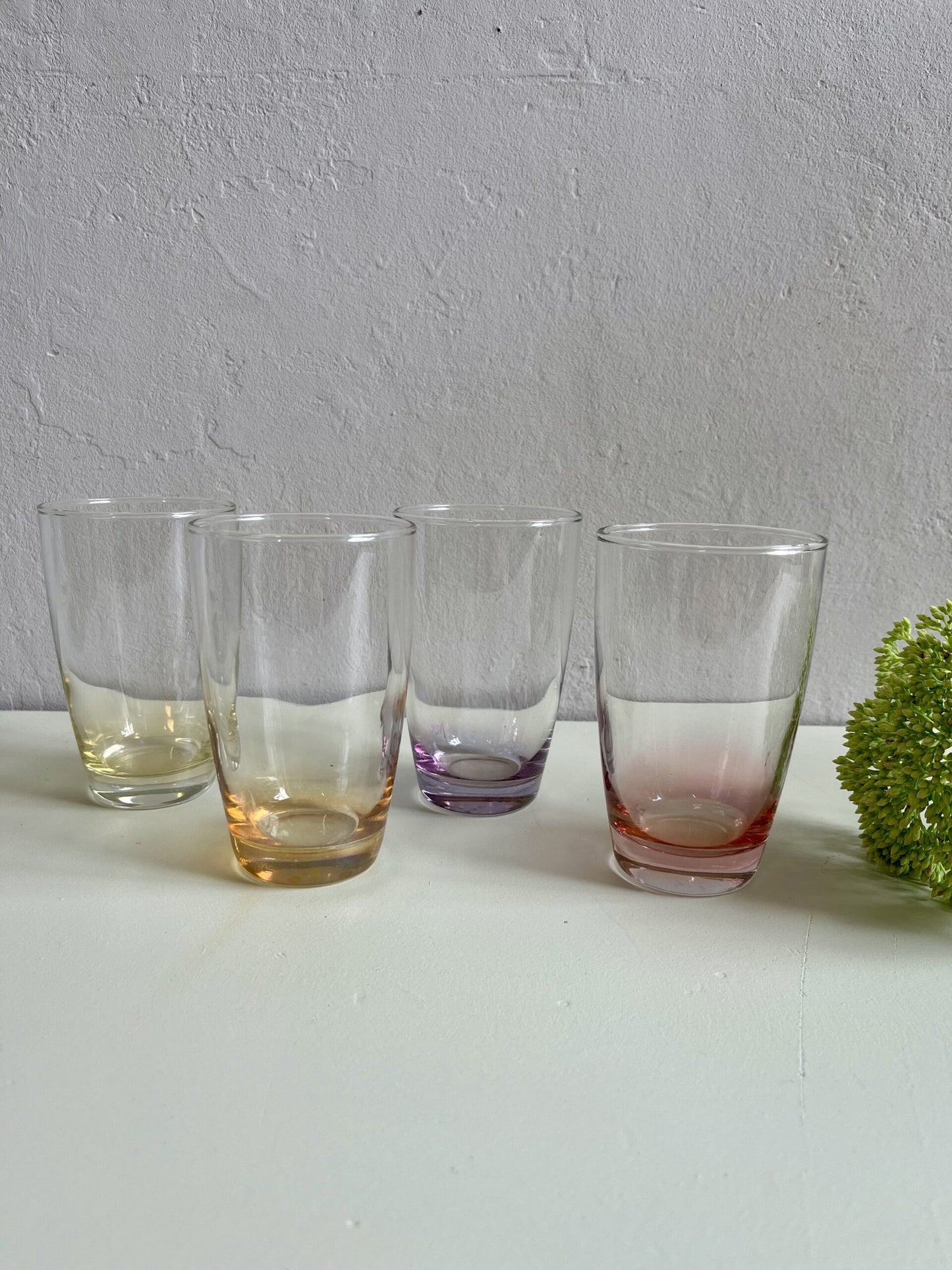 Lot de 4 verres à eau pastel