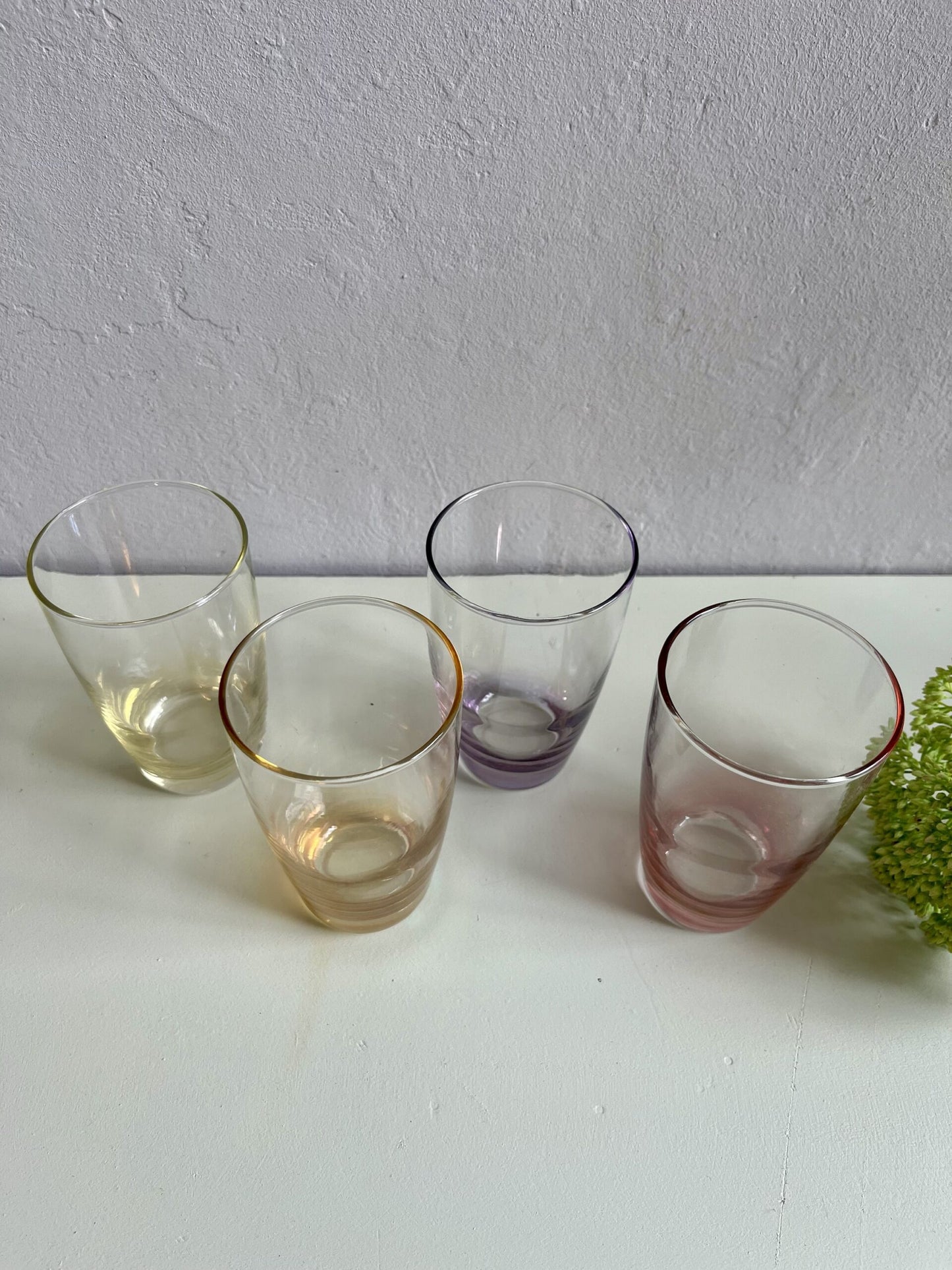 Lot de 4 verres à eau pastel