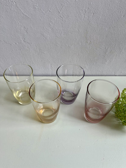 Lot de 4 verres à eau pastel