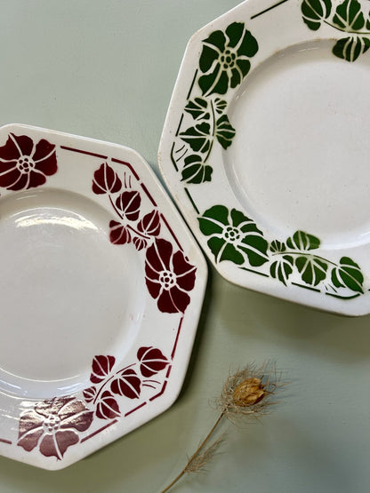 Assiettes plates Touraine Pexonne F.F - lot de 2