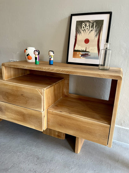 Console en orme/ pièce unique