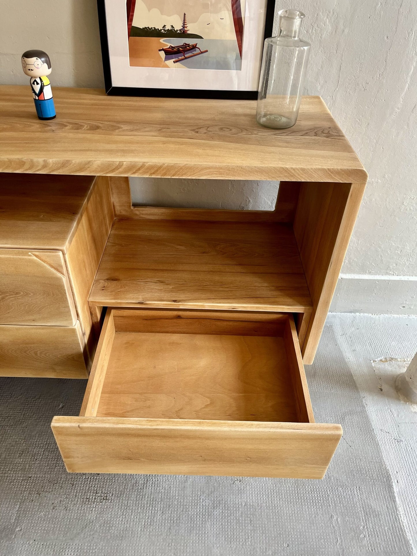 Console en orme/ pièce unique