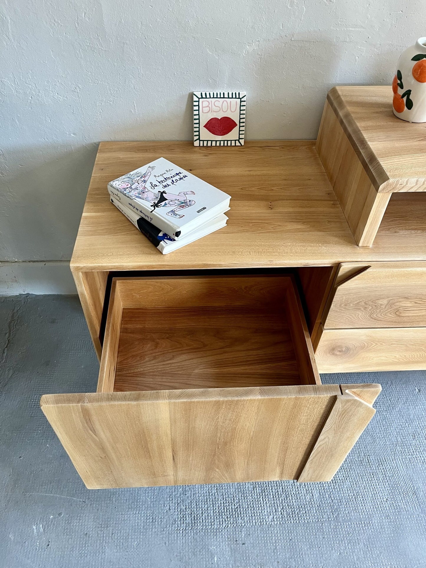 Console en orme/ pièce unique