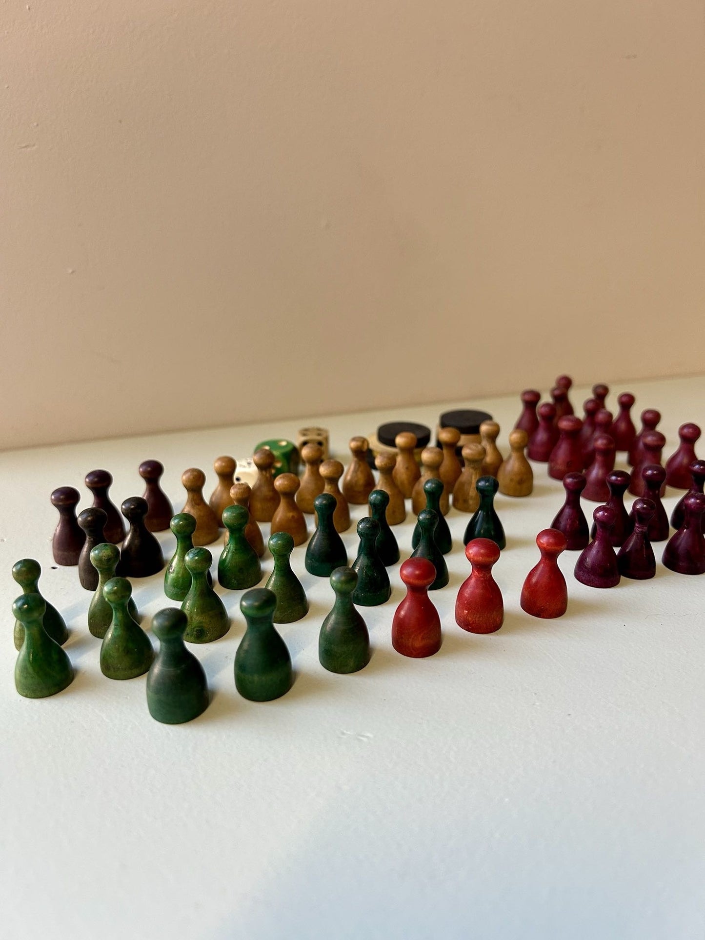 Plateau de jeux vintage en bois