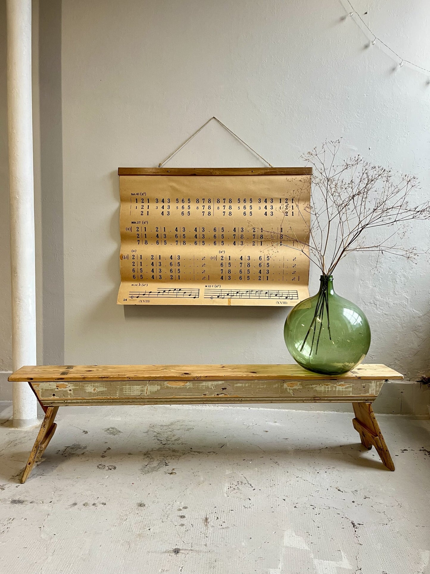 Banc ancien en bois patiné  Meubles Patine