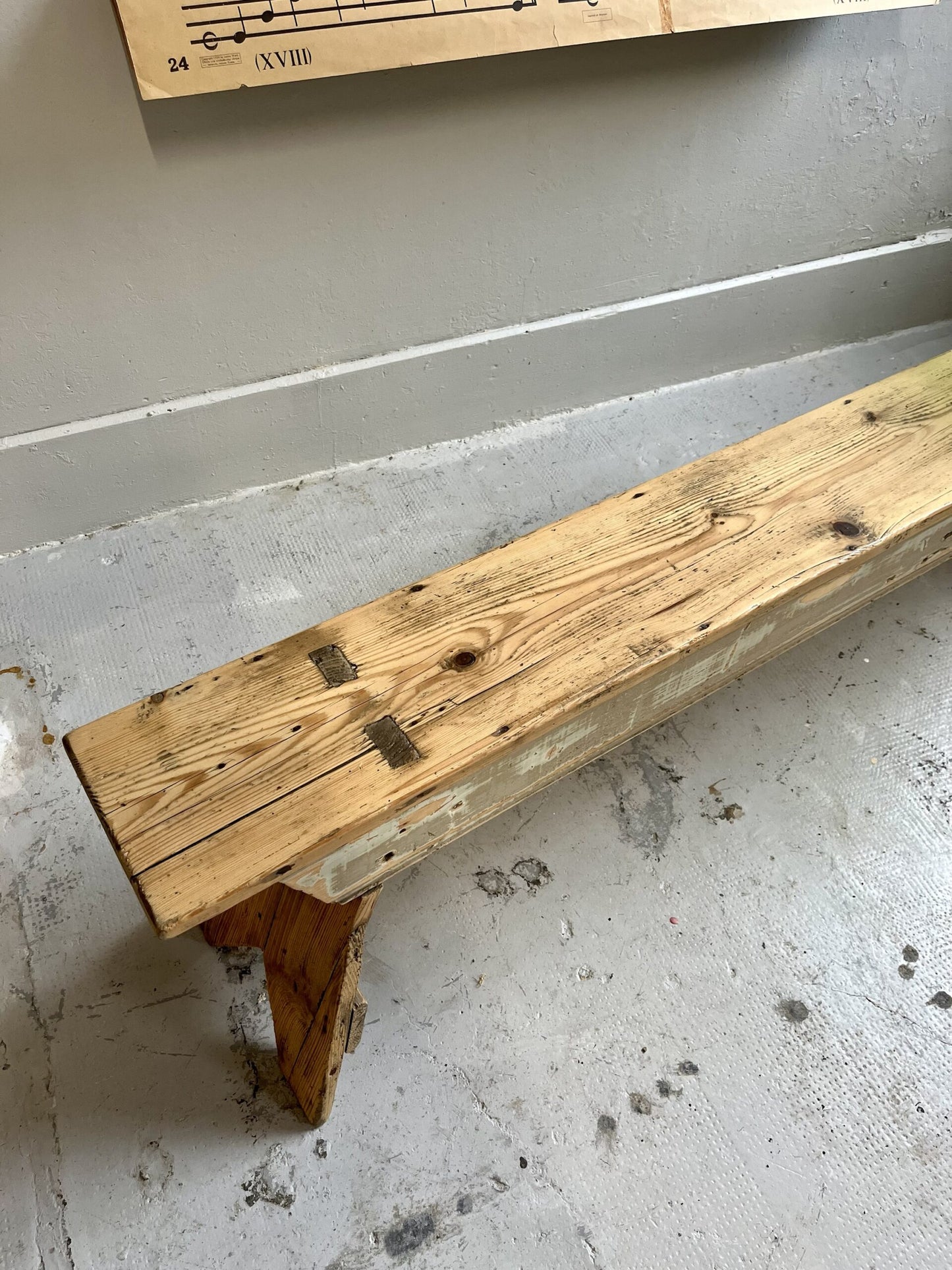 Banc ancien en bois patiné  Meubles Patine