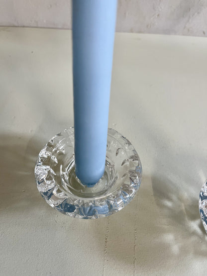 Bougeoir en verre ciselé 1