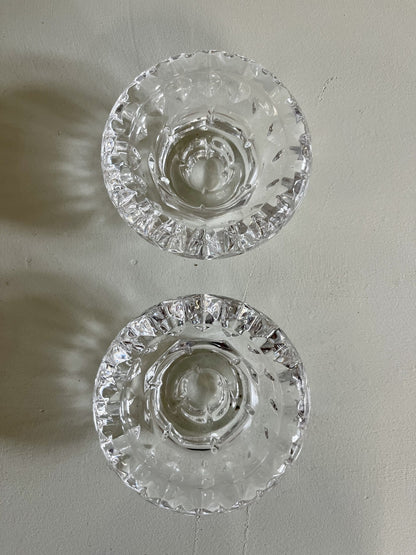 Bougeoir en verre ciselé 1