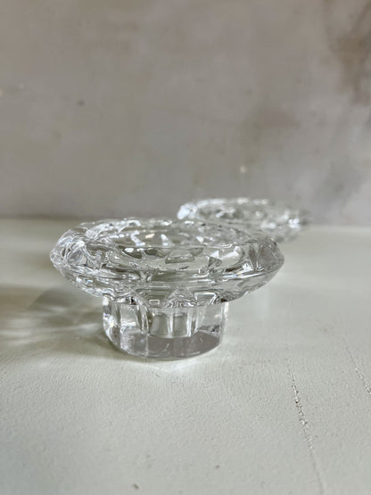 Bougeoir en verre ciselé 1