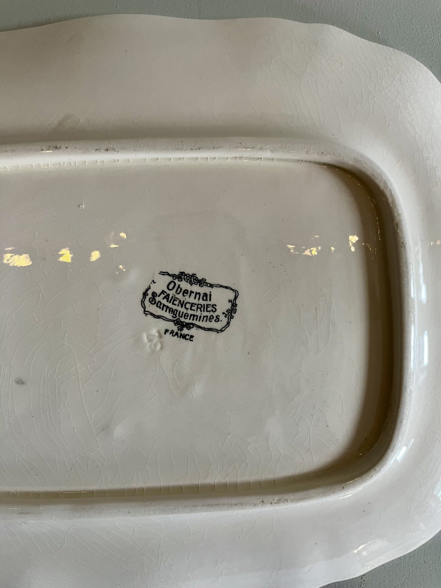 Plat à service Sarreguemines modèle Obernai