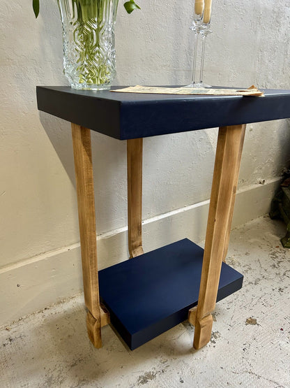 Guéridon Art déco bleu encre de chine