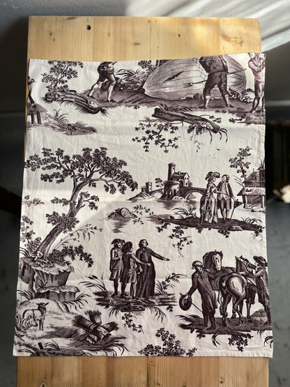 3 torchons en toile de jouy