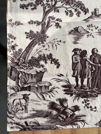 3 torchons en toile de jouy