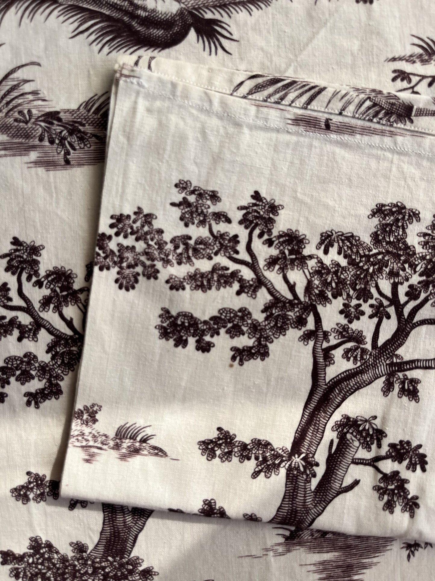 3 torchons en toile de jouy