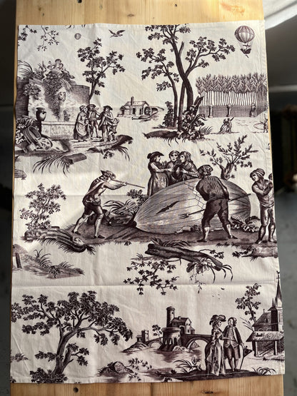 3 torchons en toile de jouy