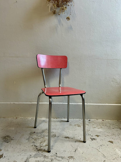 Chaises Formica rouge lot de 3