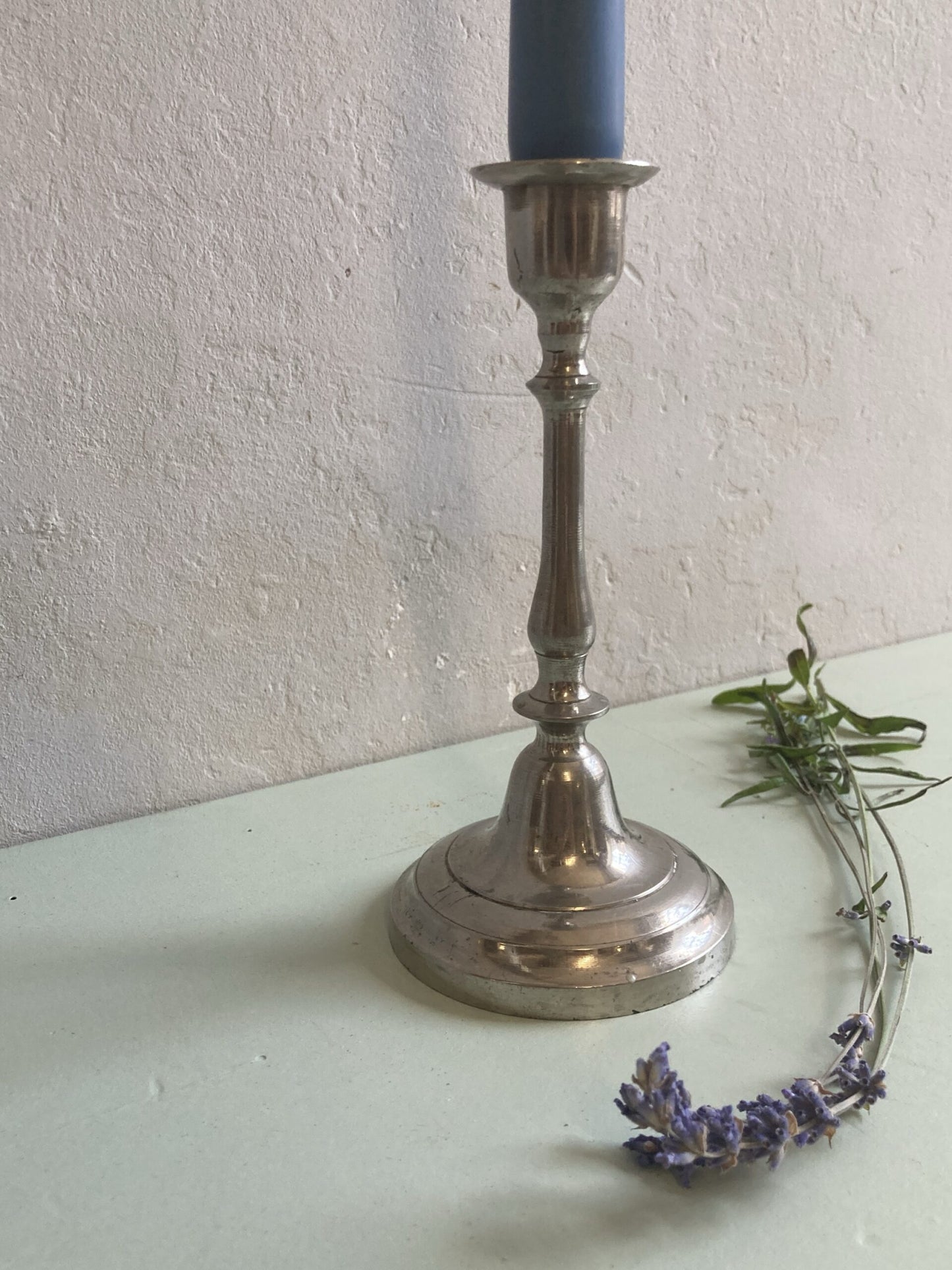 Bougeoir argenté