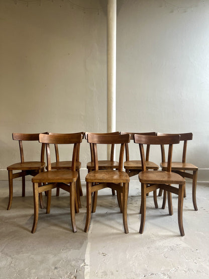 Chaise bistrot vintage en bois