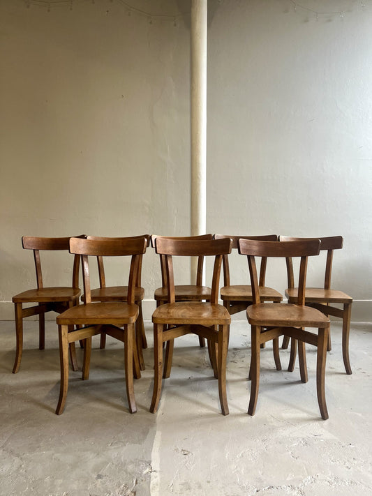 Chaise bistrot vintage en bois