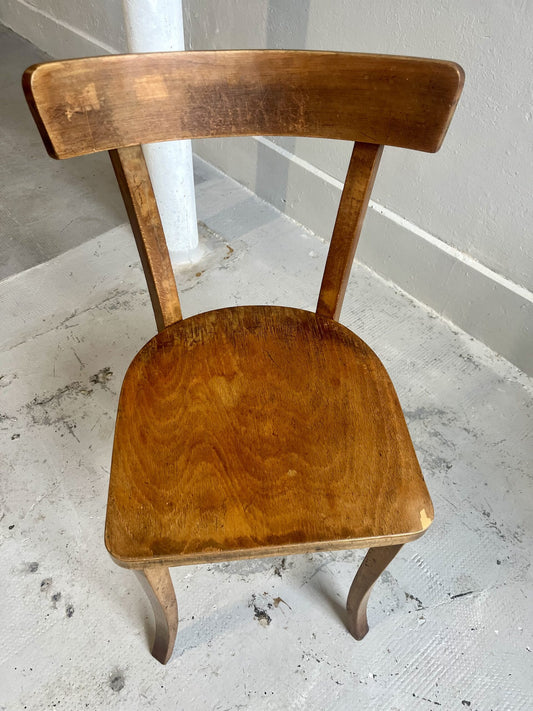 Chaise bistrot vintage en bois