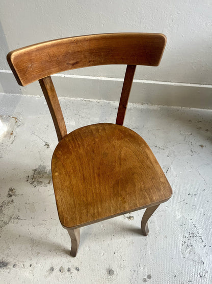 Chaise bistrot vintage en bois