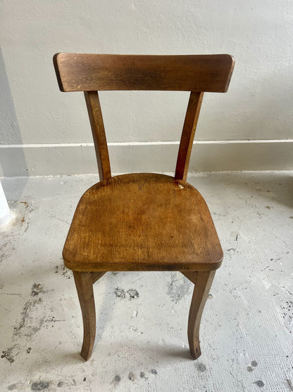 Chaise bistrot vintage en bois