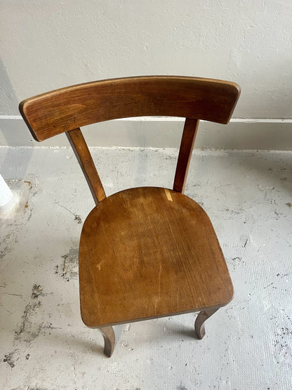 Chaise bistrot vintage en bois