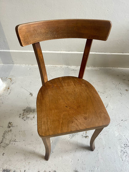 Chaise bistrot vintage en bois