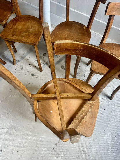 Chaise bistrot vintage en bois