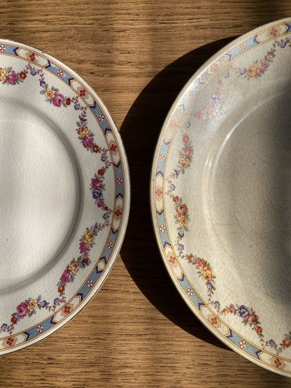 2 assiettes semi-creuses Lunéville