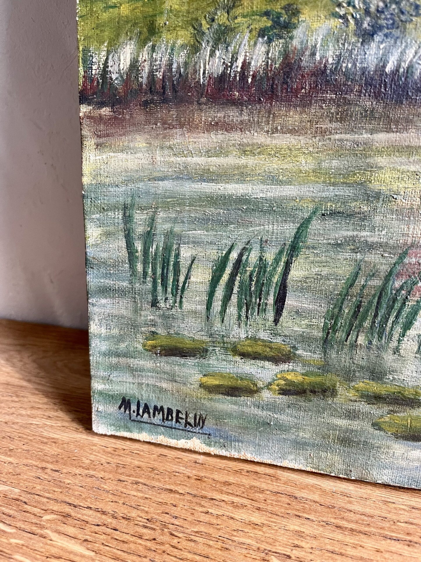 Huile sur toile paysage de campagne