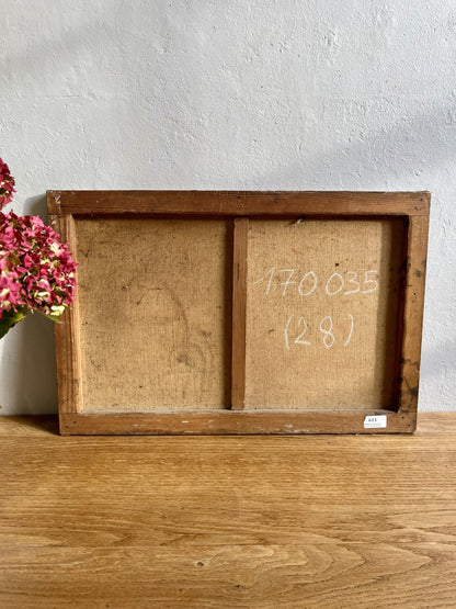 Huile sur toile paysage de campagne