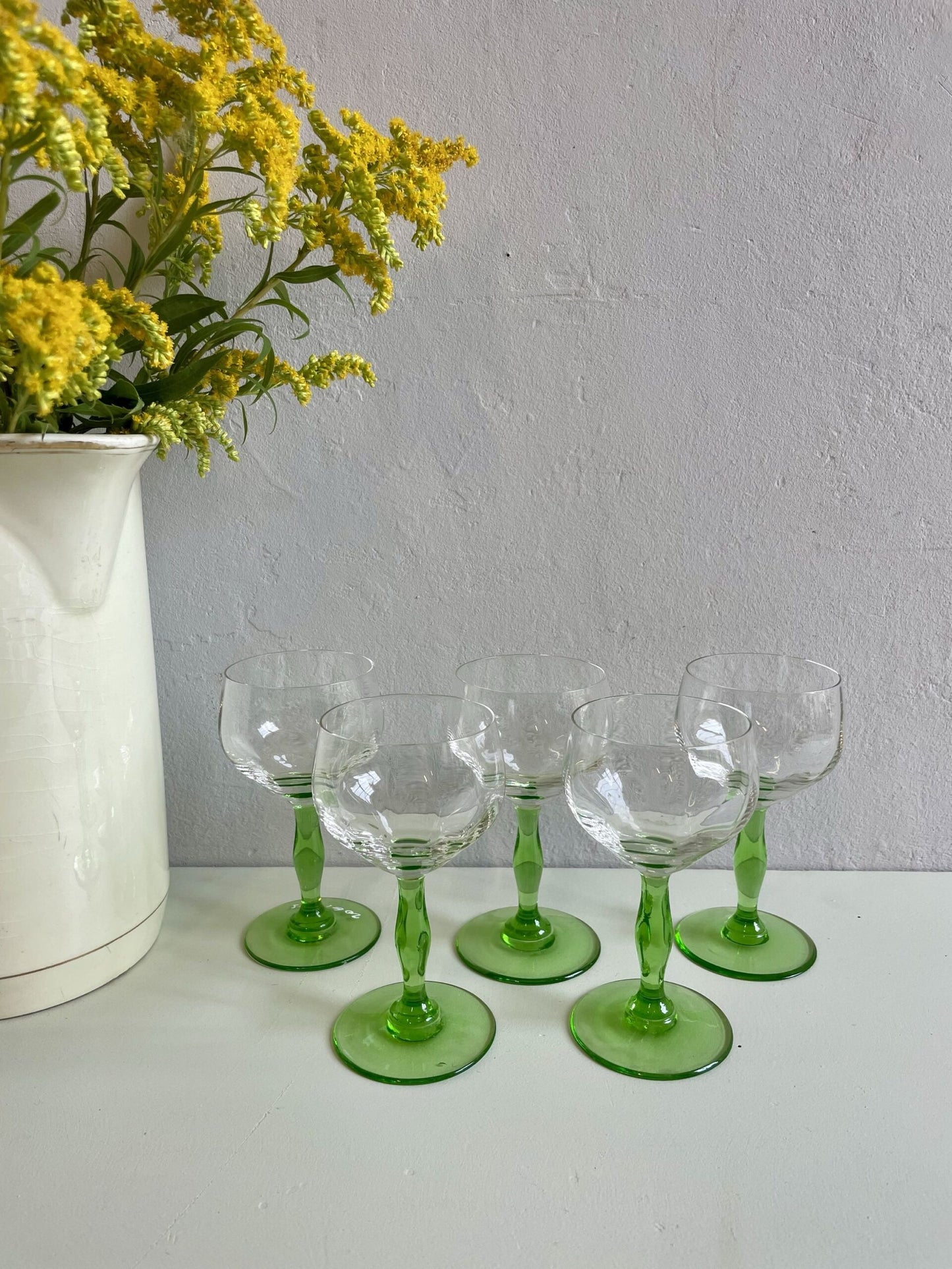 5 verres à vin Alsaciens