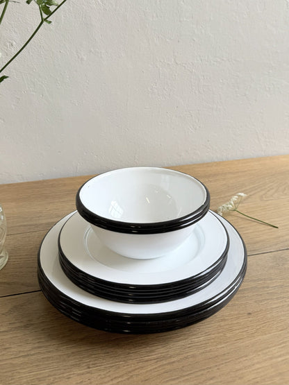 Grande assiette plate argon - lot de 4