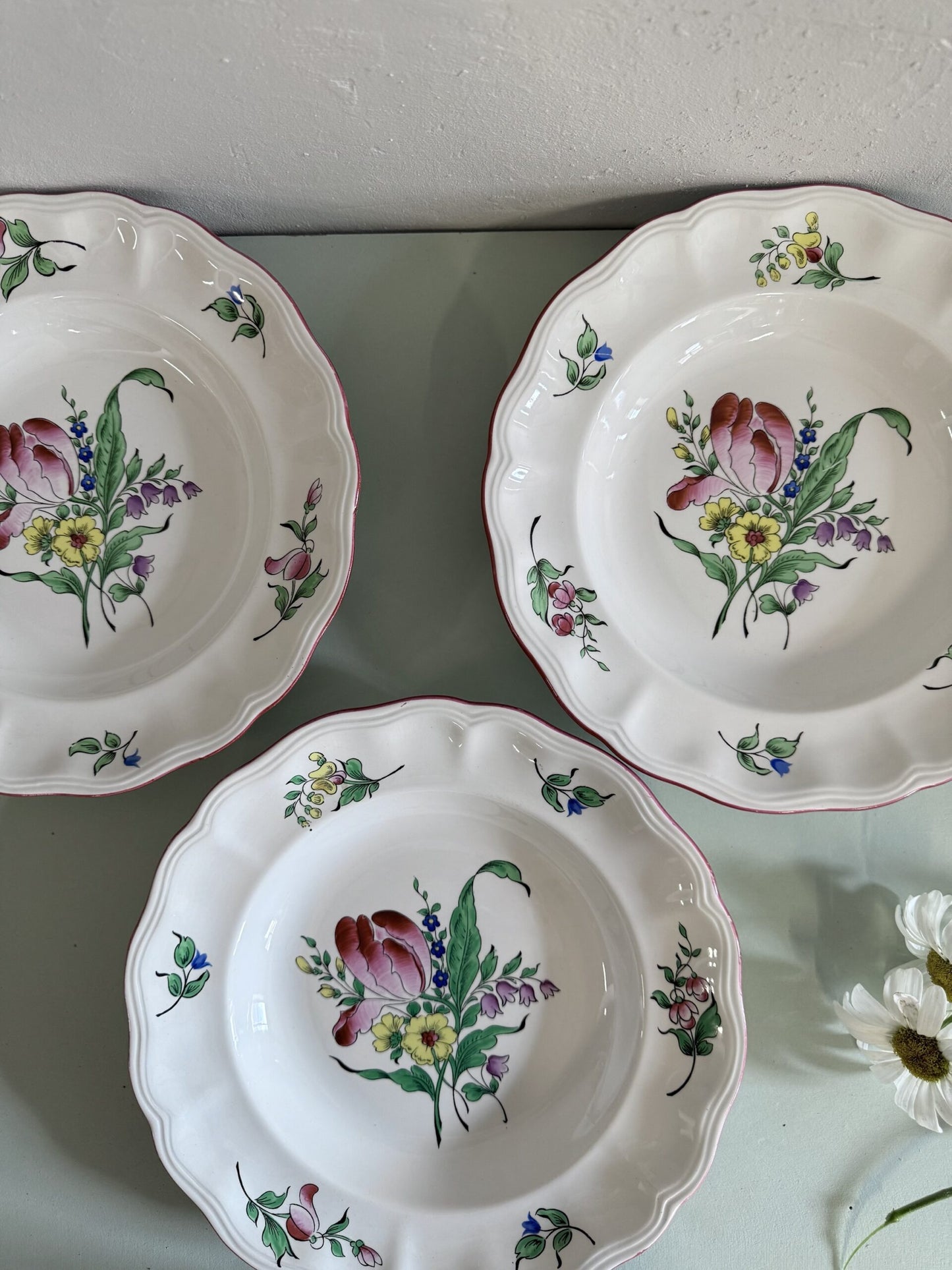 Assiettes à soupe Lunéville - lot de 6