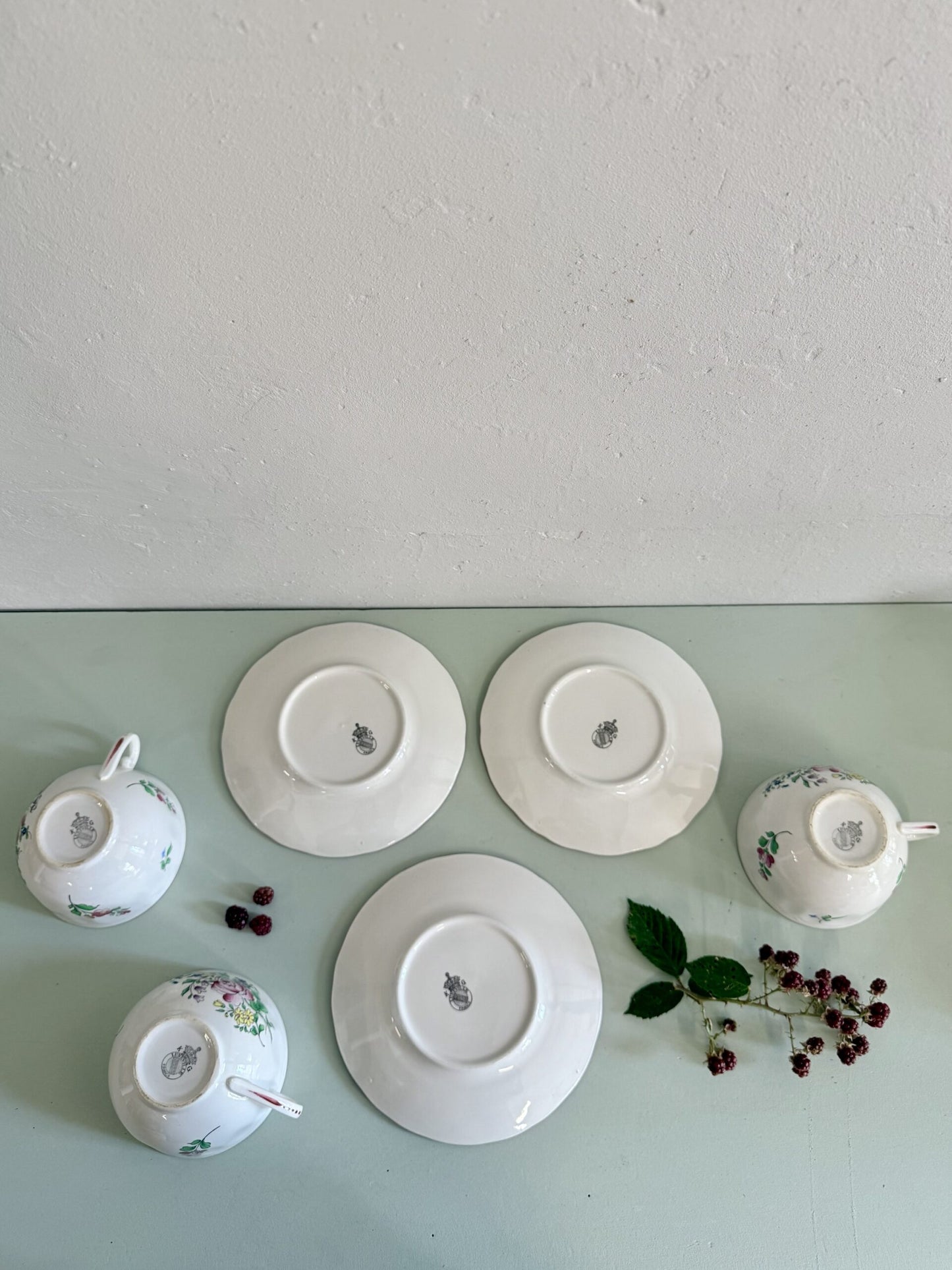 Lot de 3 tasses Luneville